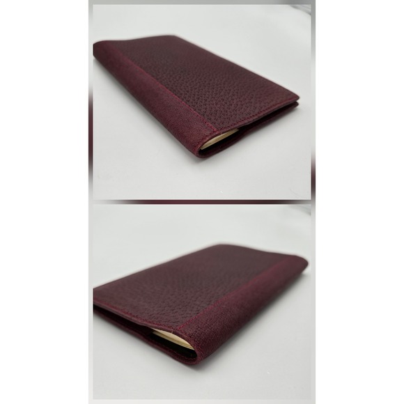 Gucci Burgundy Pebbled Leather Passport Holder & Address Book - Picture 6 of 7